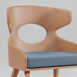 krzeslo z drewna zblizenie